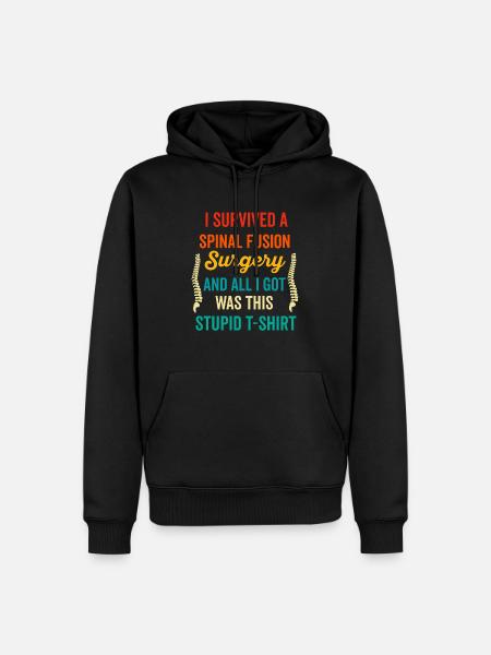 Rücken Nach der Operation Genesung Männer Frauen Diskektomie - Männer Premium Bio Hoodie - Schwarz