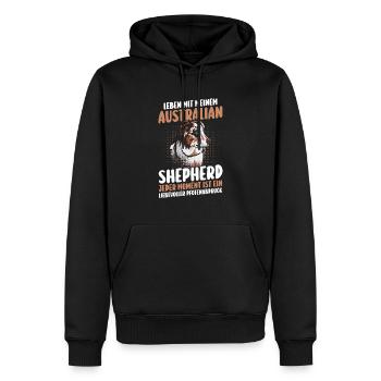 Australian Shepherd Hund Aussie - Männer Premium Bio Hoodie - Schwarz - Vorne - Nico (187cm)
