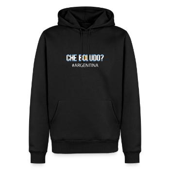 Argentinien Argentinische Flagge Männer Damen Camisa - Männer Premium Bio Hoodie - Schwarz - Vorne - Nico (187cm)