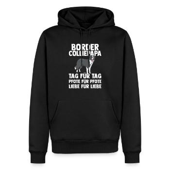 Hund Hundepapa Border Collie - Männer Premium Bio Hoodie - Schwarz - Vorne - Nico (187cm)