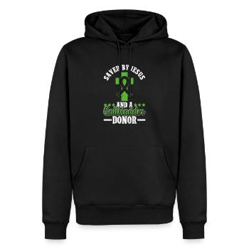 Organspender Gallenblase Organtransplantation - Männer Premium Bio Hoodie - Schwarz - Vorne - Nico (187cm)