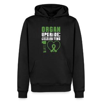 Organ 1 Jahr Transplantation Organspende - Männer Premium Bio Hoodie - Schwarz - Vorne - Nico (187cm)
