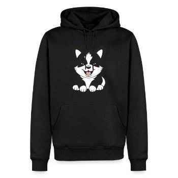 Humor kleiner Husky - Männer Premium Bio Hoodie - Schwarz - Vorne - Nico (187cm)