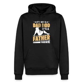 Es ist kein Vater, sondern eine Vaterfigur - Männer Premium Bio Hoodie - Schwarz - Vorne - Nico (187cm)