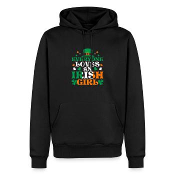 Everyone Loves An Irish Girl - Männer Premium Bio Hoodie - Schwarz - Vorne - Nico (187cm)