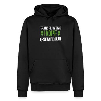 Greffe de cellules souches Donneur de cellules souches Cellule souche - Sweat à capuche Premium bio Homme - noir - Devant - Nico (187cm)
