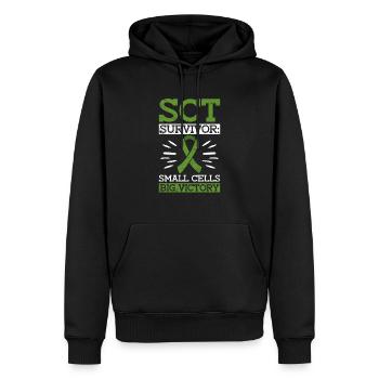 Greffe de cellules souches Donneur de cellules souches Cellule souche - Sweat à capuche Premium bio Homme - noir - Devant - Nico (187cm)