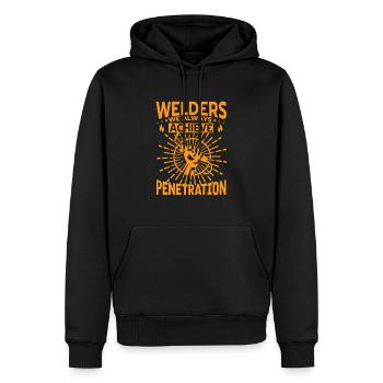Les soudeurs réalisent toujours la pénétration des soudeurs - Sweat à capuche Premium bio Homme - noir - Devant - Nico (187cm)