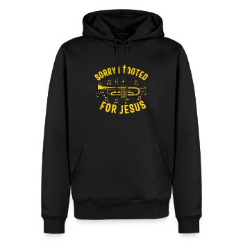 Trompettiste Chrétien Musique Culte Amusant - Sweat à capuche Premium bio Homme - noir - Devant - Nico (187cm)