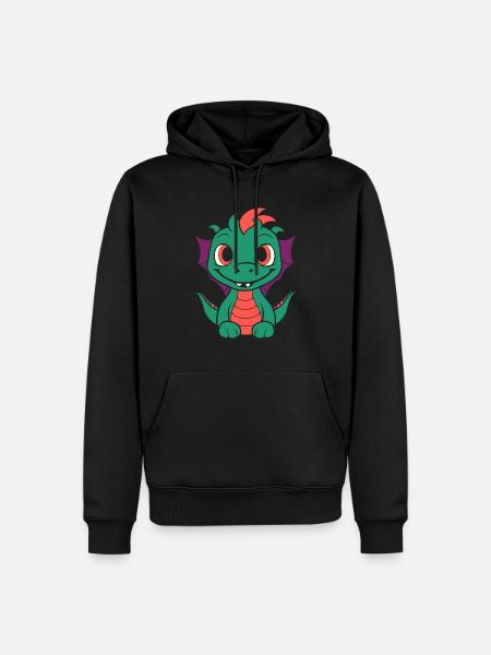 Bébé dragon - Sweat à capuche Premium bio Homme - noir