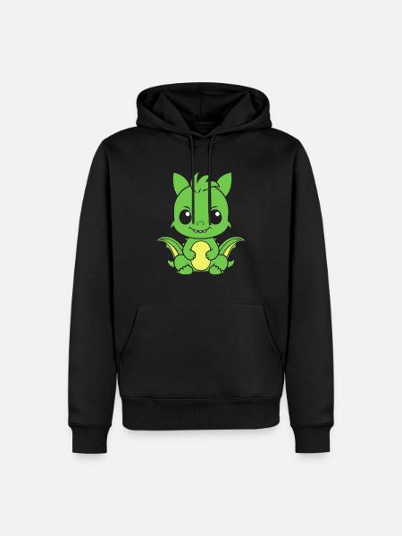 Bébé dragon - Sweat à capuche Premium bio Homme - noir