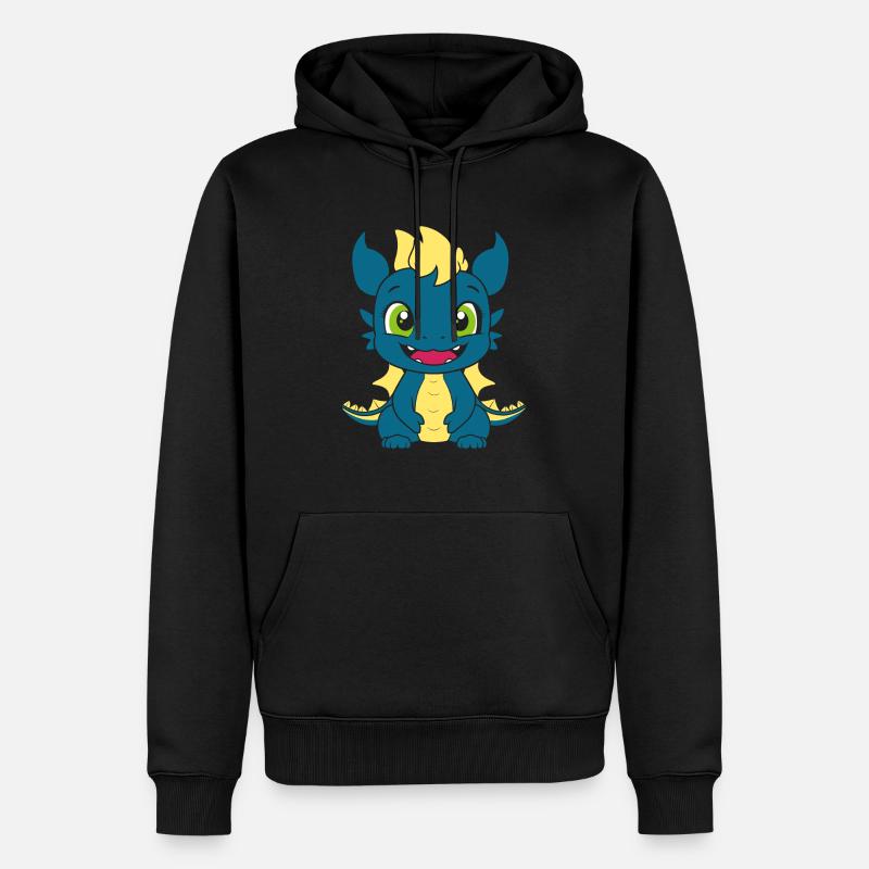 Bébé dragon - Sweat à capuche Premium bio Homme - noir