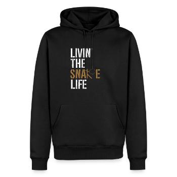 Piège à animaux Piège à collet métallique - Sweat à capuche Premium bio Homme - noir - Devant - Nico (187cm)