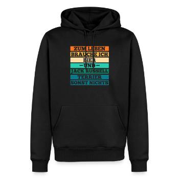 Bier Hund Jacke Russell - Männer Premium Bio Hoodie - Schwarz - Vorne - Nico (187cm)