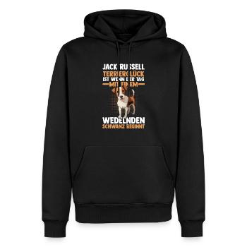 Hund Jacke Russell - Männer Premium Bio Hoodie - Schwarz - Vorne - Nico (187cm)
