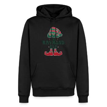 Le pyjama Raymond Elf pour un Noël amusant - Sweat à capuche Premium bio Homme - noir - Devant - Nico (187cm)