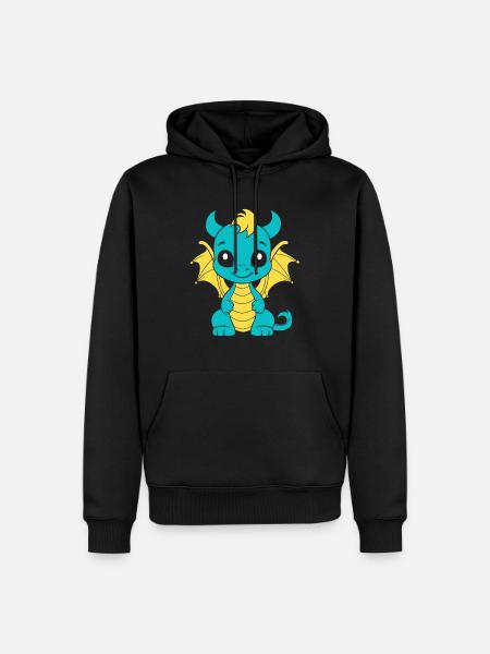 Bébé dragon - Sweat à capuche Premium bio Homme - noir