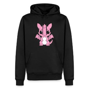 Bébé dragon - Sweat à capuche Premium bio Homme - noir - Devant - Nico (187cm)