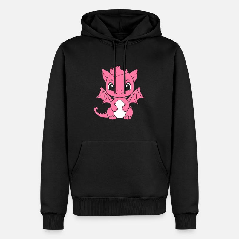 Baby-Drache - Männer Premium Bio Hoodie - Schwarz