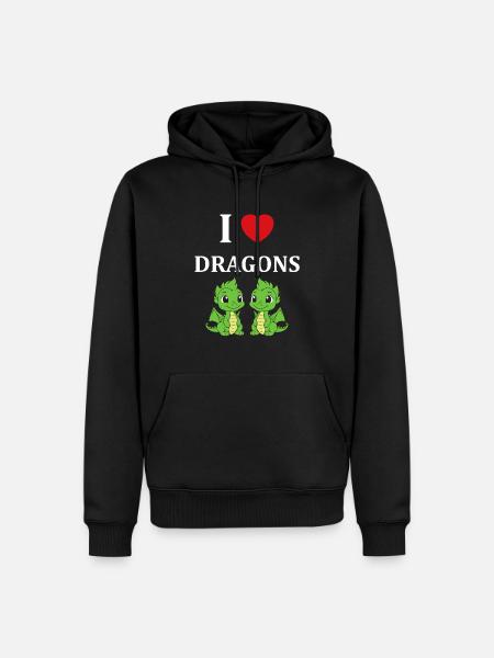 Bébé dragon - Sweat à capuche Premium bio Homme - noir