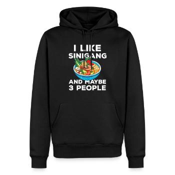 Philippines Philippines Femmes Hommes Cuisine philippine - Sweat à capuche Premium bio Homme - noir - Devant - Nico (187cm)