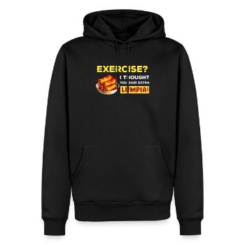 Philippines Philippines Femmes Hommes Cuisine philippine - Sweat à capuche Premium bio Homme - noir - Devant - Nico (187cm)