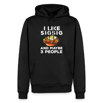 Philippines Philippines Femmes Hommes Cuisine philippine - Sweat à capuche Premium bio Homme - noir - Devant - Nico (187cm)