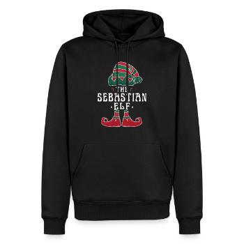 Sebastian Elf Familie Passende Gruppe Weihnachten Papa - Männer Premium Bio Hoodie - Schwarz - Vorne - Nico (187cm)