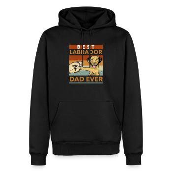 Labrador lustiger Hundespruch Labradoodle Best Dad - Männer Premium Bio Hoodie - Schwarz - Vorne - Nico (187cm)