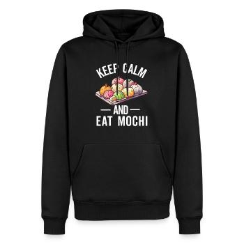Mochi Japanischer Reiskuchen Süßigkeiten Snack Süßes Mochi - Männer Premium Bio Hoodie - Schwarz - Vorne - Nico (187cm)