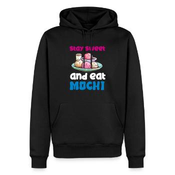 Mochi Japanischer Reiskuchen Süßigkeiten Snack Süßes Mochi - Männer Premium Bio Hoodie - Schwarz - Vorne - Nico (187cm)
