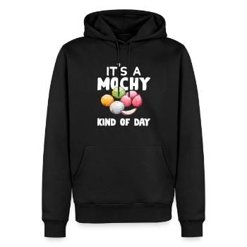 Mochi Japanischer Reiskuchen Süßigkeiten Snack Süßes Mochi - Männer Premium Bio Hoodie - Schwarz - Vorne - Nico (187cm)