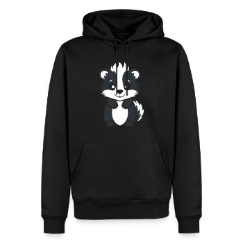 Mouffette - Sweat à capuche Premium bio Homme - noir - Devant - Nico (187cm)