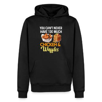 Hühnchen und Waffeln Gebratene Hähnchenflügel Liebhaber - Männer Premium Bio Hoodie - Schwarz - Vorne - Nico (187cm)