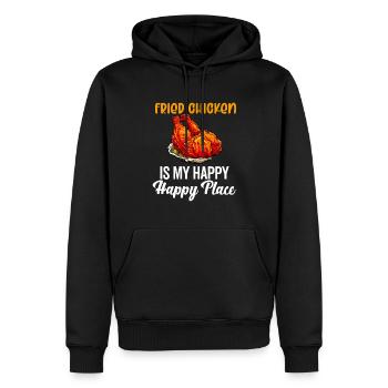 Hühnchen und Waffeln Gebratene Hähnchenflügel Liebhaber - Männer Premium Bio Hoodie - Schwarz - Vorne - Nico (187cm)