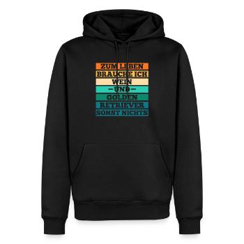 Wein Hund Golden Retriever - Männer Premium Bio Hoodie - Schwarz - Vorne - Nico (187cm)