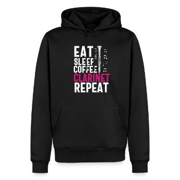 Joueur de clarinette pour fille Femmes Fille Drôle - Sweat à capuche Premium bio Homme - noir - Devant - Nico (187cm)