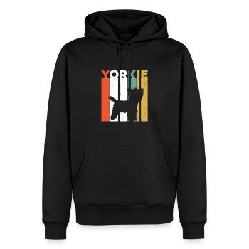 Yorkshire Terrier vintage Yorkie owner gift - Men’s Premium Organic Hoodie - black - Front - Nico (187cm)