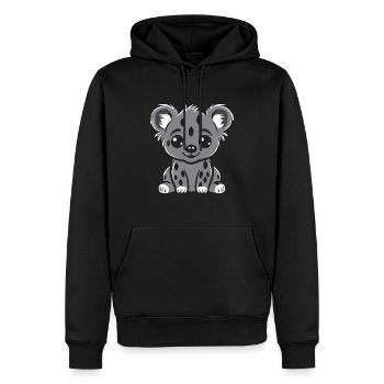 hyène - Sweat à capuche Premium bio Homme - noir - Devant - Nico (187cm)