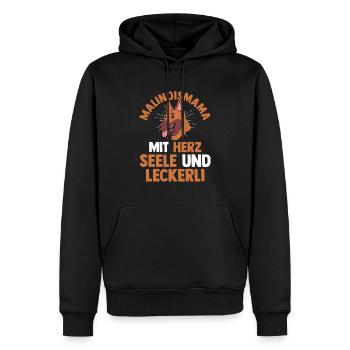 Belgischer Schäferhund Hund Malinois - Männer Premium Bio Hoodie - Schwarz - Vorne - Nico (187cm)