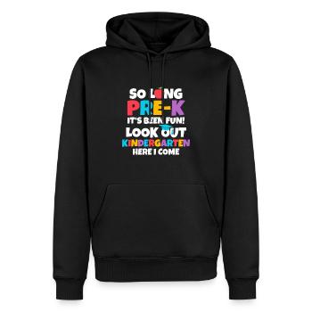 Look Out Kindergarten Pre-K Graduate Preschool Gra - Men’s Premium Organic Hoodie - black - Front - Nico (187cm)