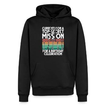 Salle d’évasion - Sweat à capuche Premium bio Homme - noir - Devant - Nico (187cm)