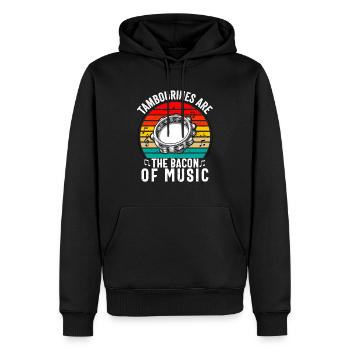 Tamburin für Männer Frauen Lustiger Tamburinspieler - Männer Premium Bio Hoodie - Schwarz - Vorne - Nico (187cm)