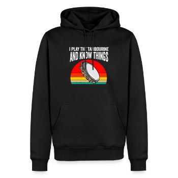 Tamburin für Männer Frauen Lustiger Tamburinspieler - Männer Premium Bio Hoodie - Schwarz - Vorne - Nico (187cm)