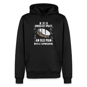 Tamburin für Männer Frauen Lustiger Tamburinspieler - Männer Premium Bio Hoodie - Schwarz - Vorne - Nico (187cm)