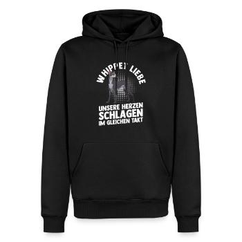 Hund Whippet - Männer Premium Bio Hoodie - Schwarz - Vorne - Nico (187cm)