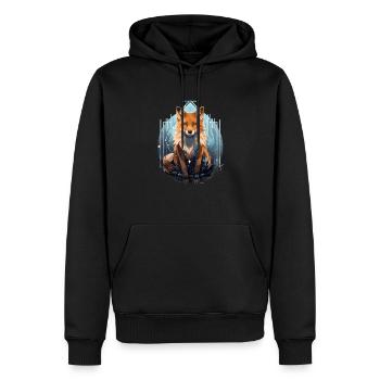 Cadeaux amusants pour les amoureux du renard - Sweat à capuche Premium bio Homme - noir - Devant - Nico (187cm)
