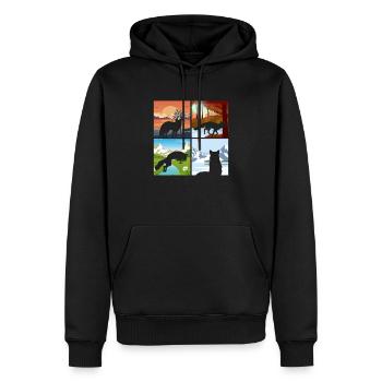 Cadeaux amusants pour les amoureux du renard - Sweat à capuche Premium bio Homme - noir - Devant - Nico (187cm)