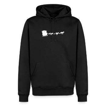 Lustige Fuchs-Weihnachtsgeschenke - Männer Premium Bio Hoodie - Schwarz - Vorne - Nico (187cm)