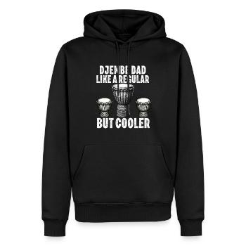 Djembé Pour L’Afrique Joueur De Tambour Jembe Musique Hommes Papa - Sweat à capuche Premium bio Homme - noir - Devant - Nico (187cm)
